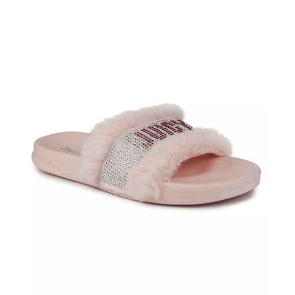 Juicy Couture Women's Blush Steady Faux Fur Slide Sandals - Blush 10M - Picture 7 of 8
